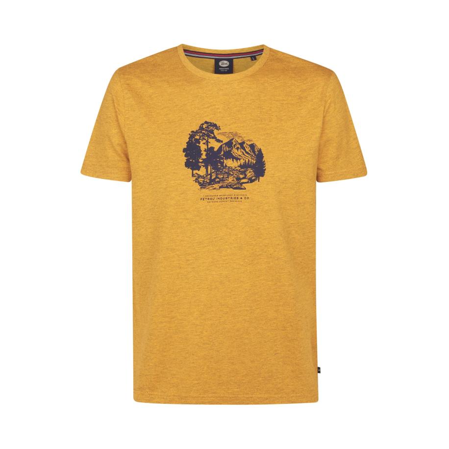 Petrol Industries Petrol Industries Shirt geel gemêleerd / zwart -