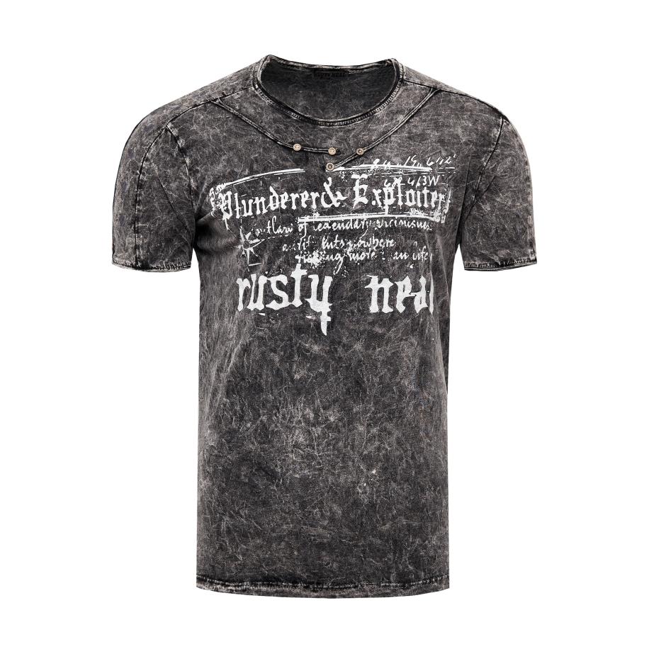 Rusty Neal Rusty Neal Shirt zwart / wit -
