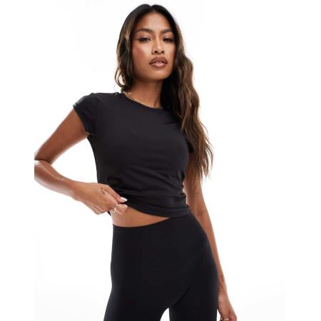 4505 Performance baby-T-shirt met kapmouwtjes in zwart