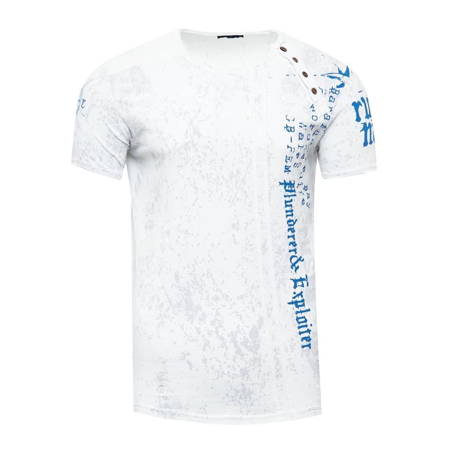 Rusty Neal Rusty Neal Shirt blauw / wit -