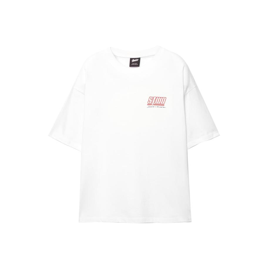 Pull&Bear Pull&Bear Shirt oranje / rood / zwart / wit -