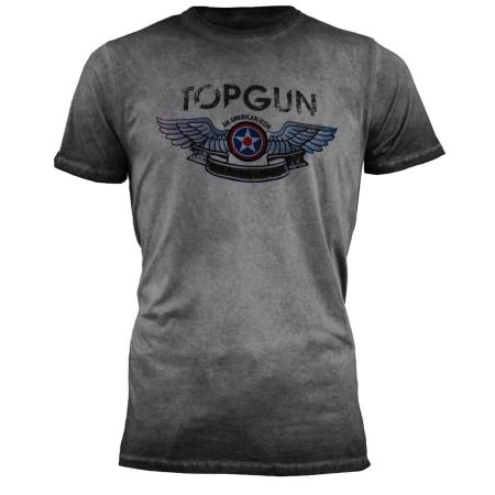 TOP GUN Shirt antraciet / donkerrood