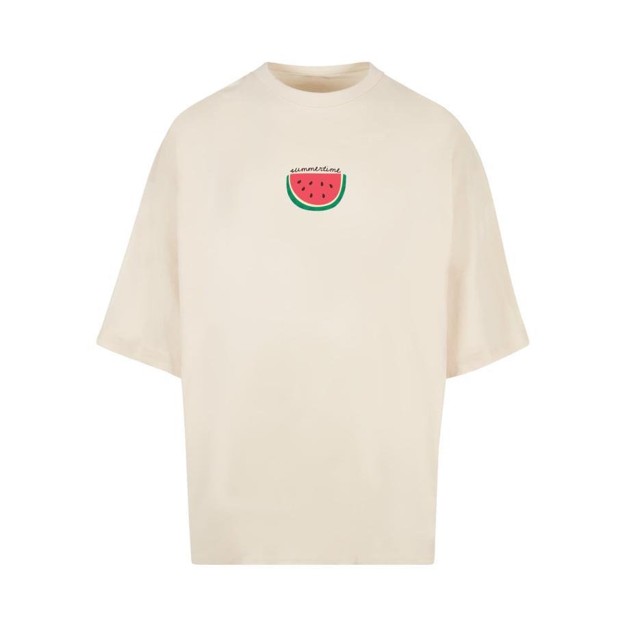 Merchcode Merchcode Shirt Summer - Summertime lichtbeige / groen / rood -