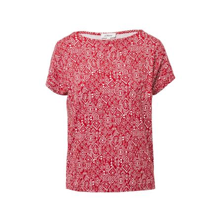 s.Oliver Shirt donkerrood / wit