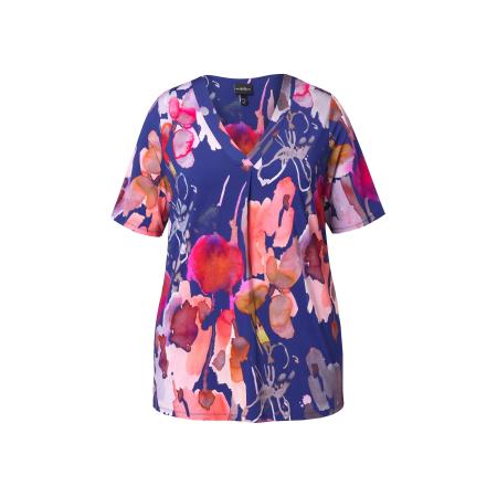 Ulla Popken Ulla Popken Shirt blauw / donkerblauw / rosa