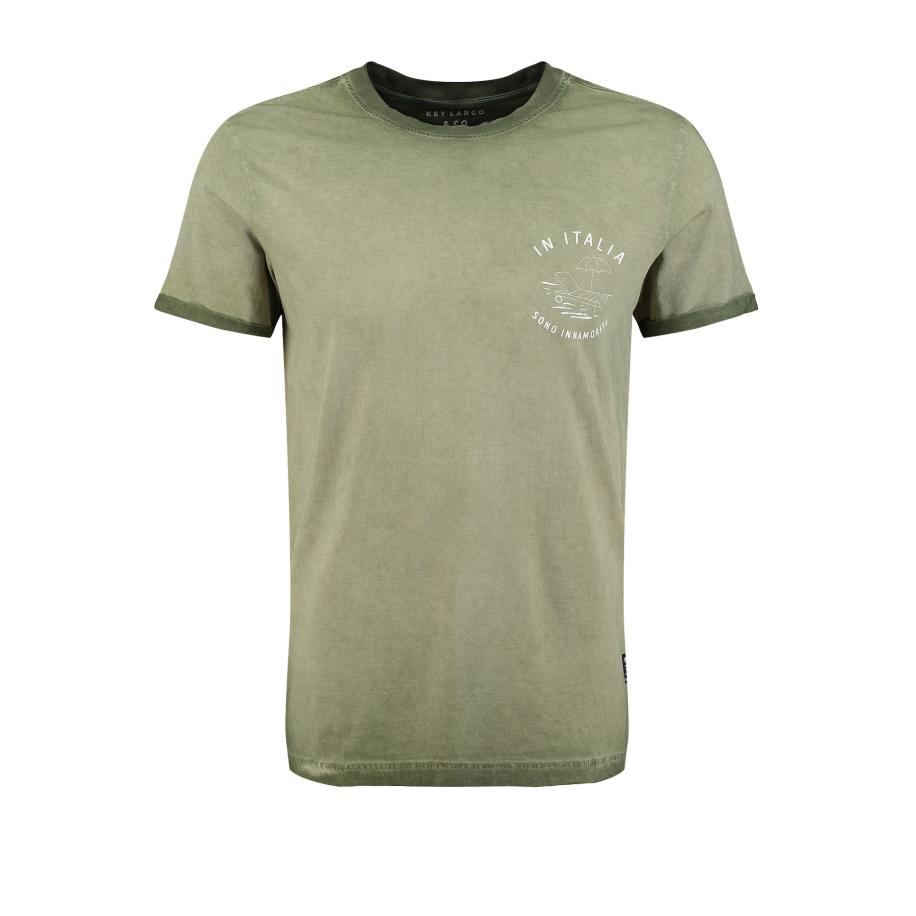 Key Largo Key Largo Shirt PAZZO donkergroen / zwart / wit -