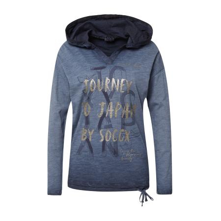 Soccx Soccx Shirt Konnichiwa duifblauw / goud