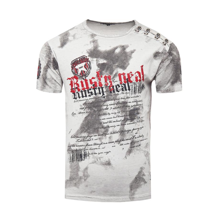 Rusty Neal Rusty Neal Shirt grijs / rood -