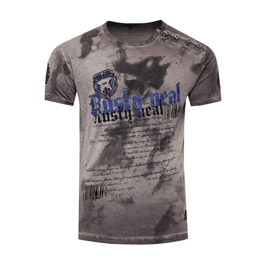 Rusty Neal Rusty Neal Shirt blauw / donkergrijs -