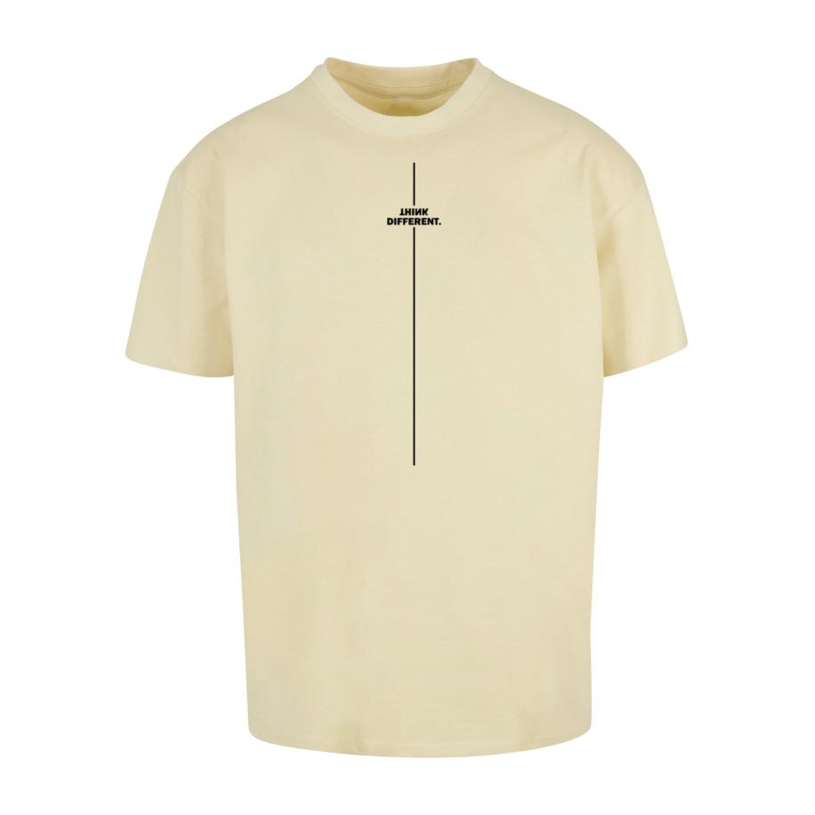Merchcode Merchcode Shirt Think Different lichtgeel / zwart -