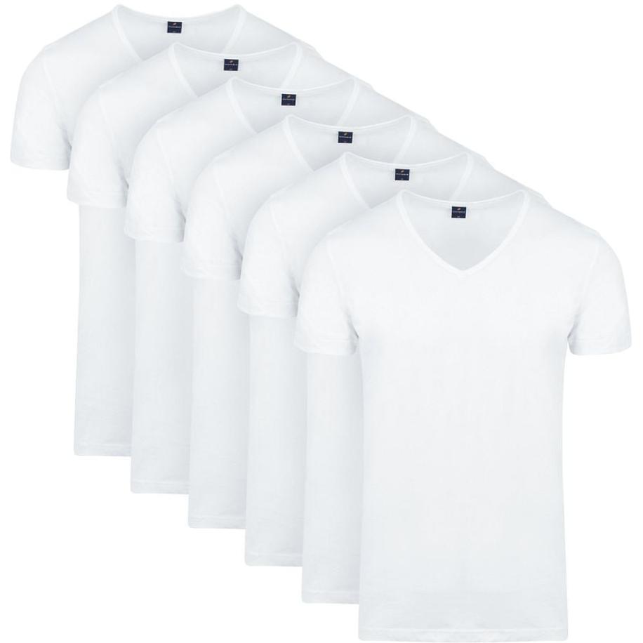 Suitable Vita T-Shirt V-Hals Wit 6-Pack Wit