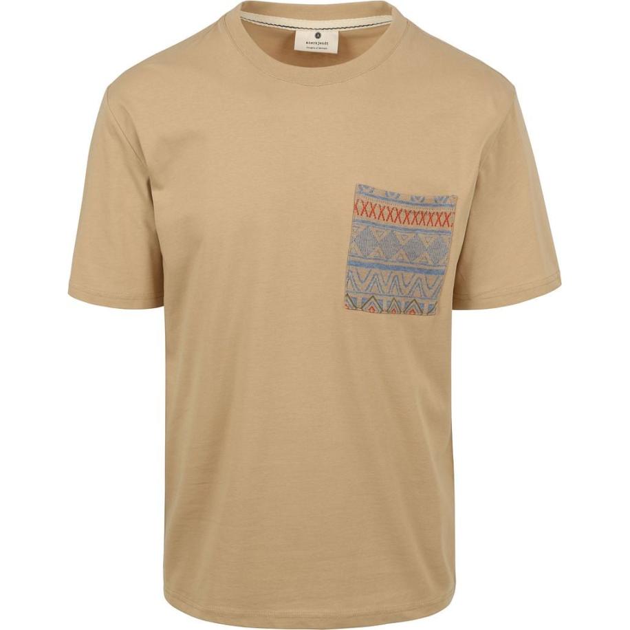 Anerkjendt Kikki T-shirt Jacquard Beige Bruin