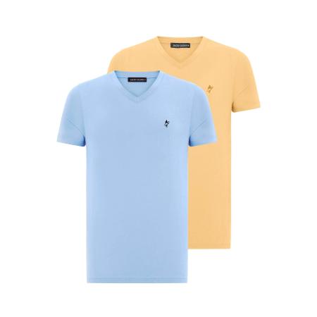 Jacey Quinn Jacey Quinn Shirt lichtblauw / lichtoranje