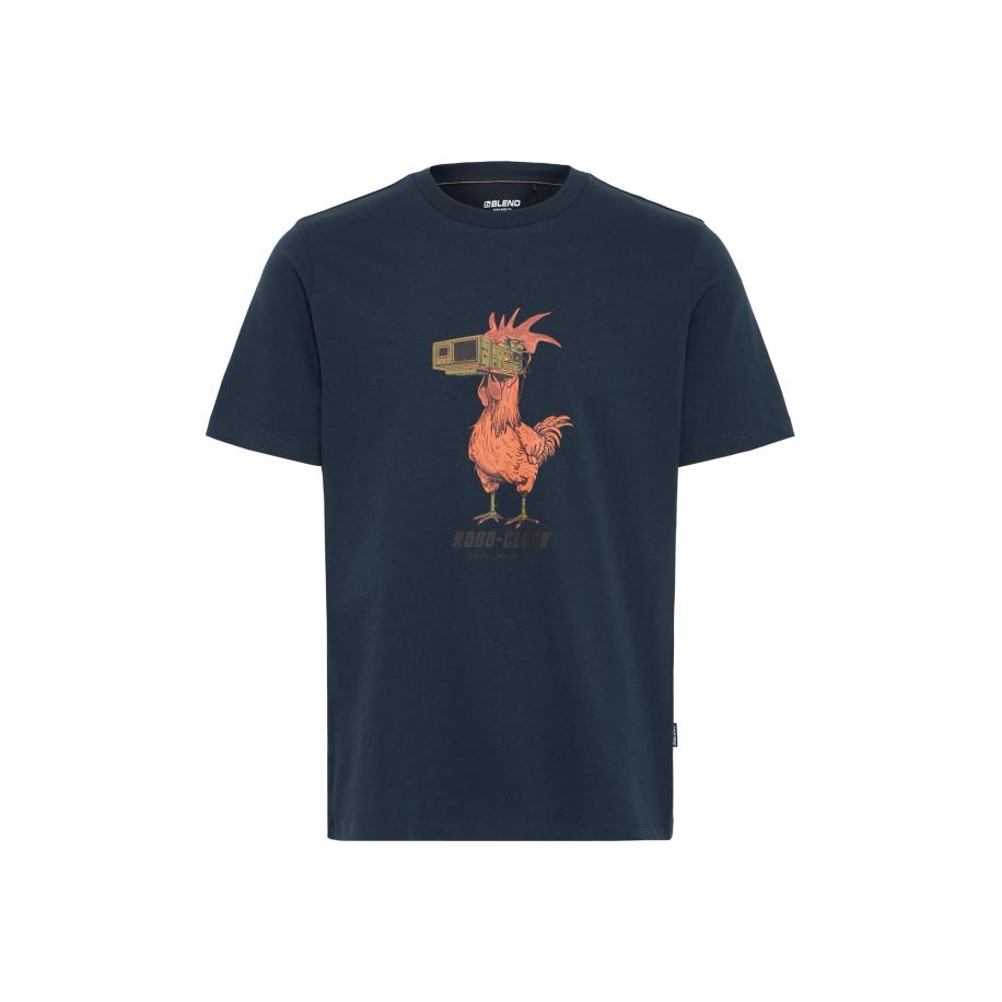 Blend BLEND Shirt BHIDAN HUMOR ANIMAL navy / olijfgroen / kreeft -