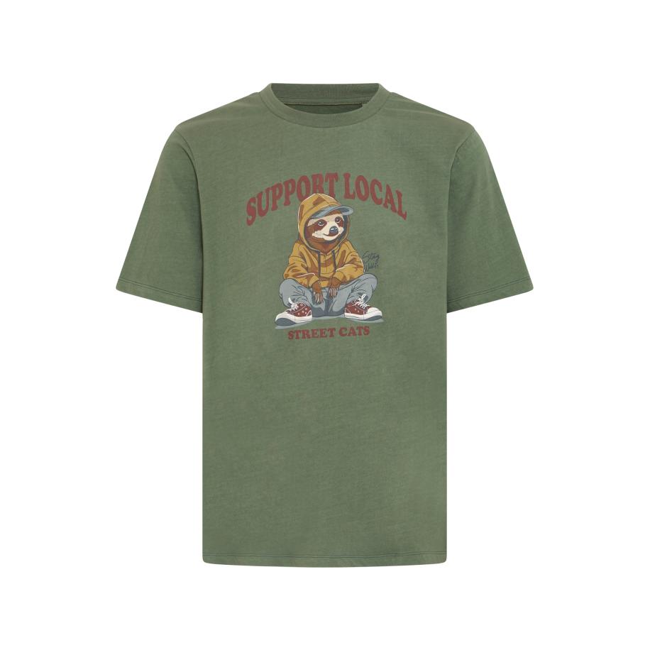 Blend BLEND Shirt BHIRVING ivoor / ombergrijs / spar / cranberry -