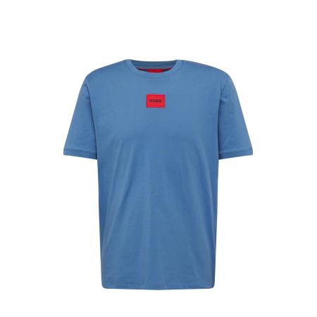 Hugo Boss HUGO Shirt Diragolino212 blauw denim / rood / zwart