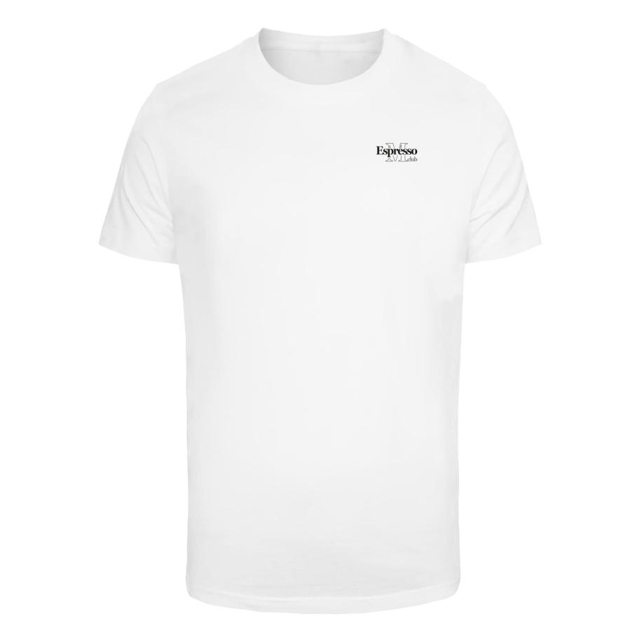 Mister Tee Shirt Espresso M Club donkerbruin / zwart / wit Wit