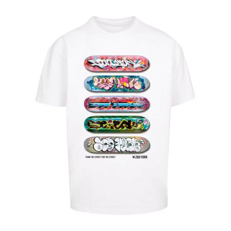 ZOO YORK Shirt Skateboards bruin / rosa / rood / wit