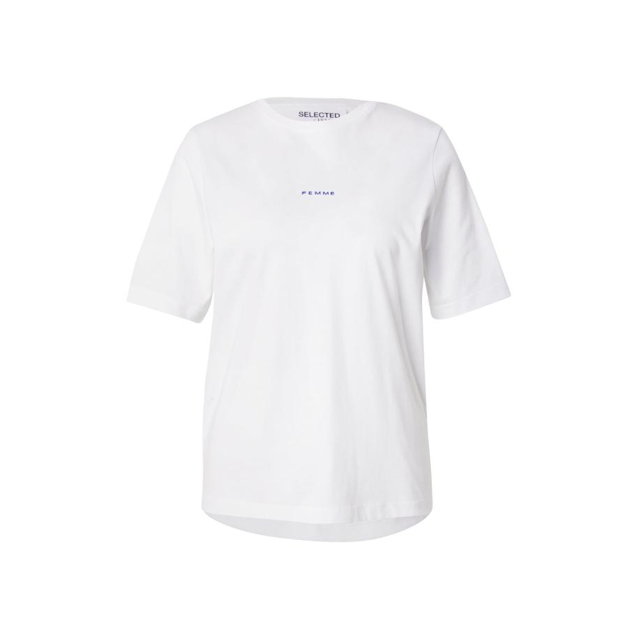 Selected SELECTED Shirt SLFSIGNE-HANKIE blauw / wit -