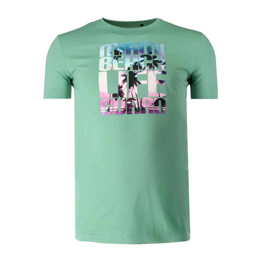 Marvelis Casual T-Shirt groen, Bedrukt Groen