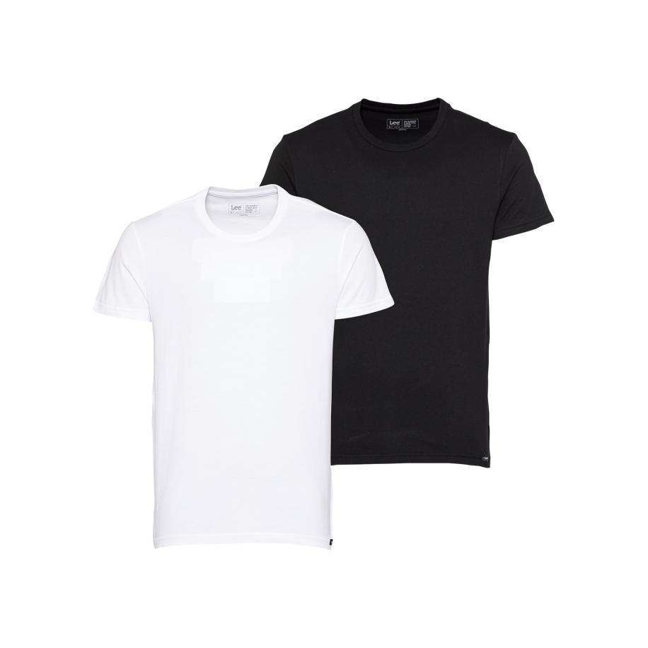 Lee Lee Shirt TWIN PACK CREW zwart / wit -
