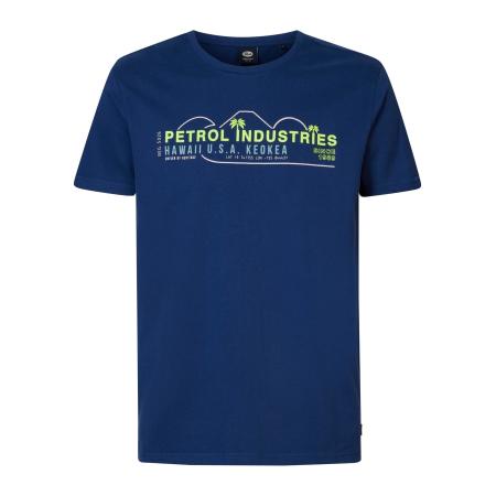 Petrol Industries Petrol Industries Shirt blauw / neongroen / wit