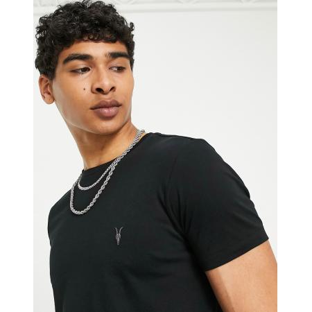 AllSaints - Tonic - T-shirt met ronde hals in zwart