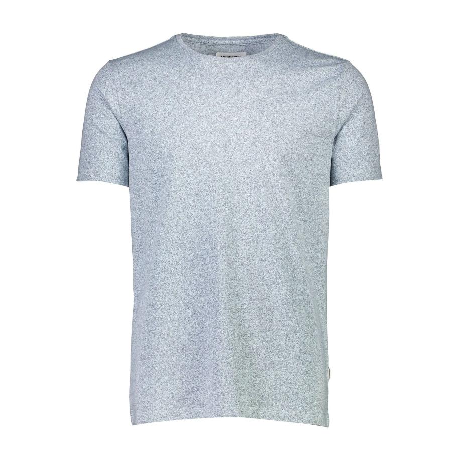Lindbergh T-Shirt ronde hals lichtblauw, Melange Blauw