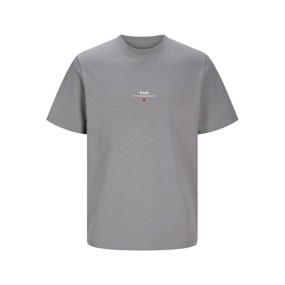 ROYAL DENIM DIVISION R.D.D. ROYAL DENIM DIVISION Shirt Luca grijs / bloedrood / wit -