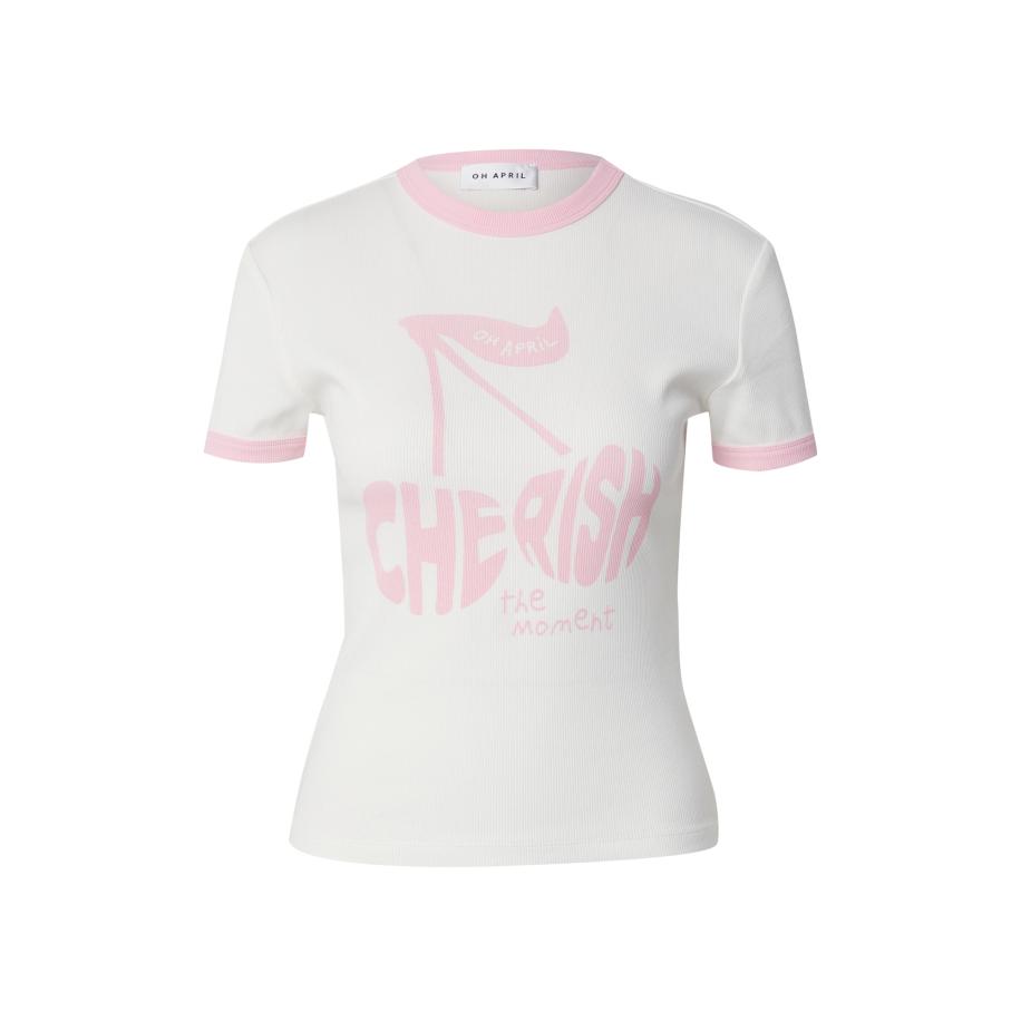 OH APRIL OH APRIL Shirt Cherish rosa / wit -