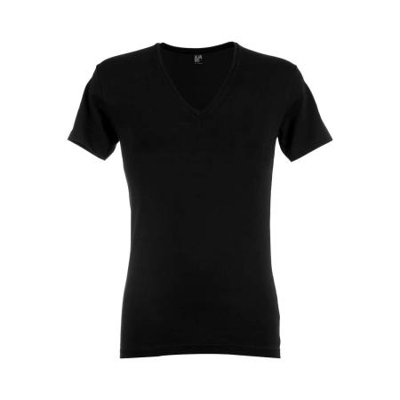 Alan Red NO-V T-Shirt Dubbel pak zwart, Effen