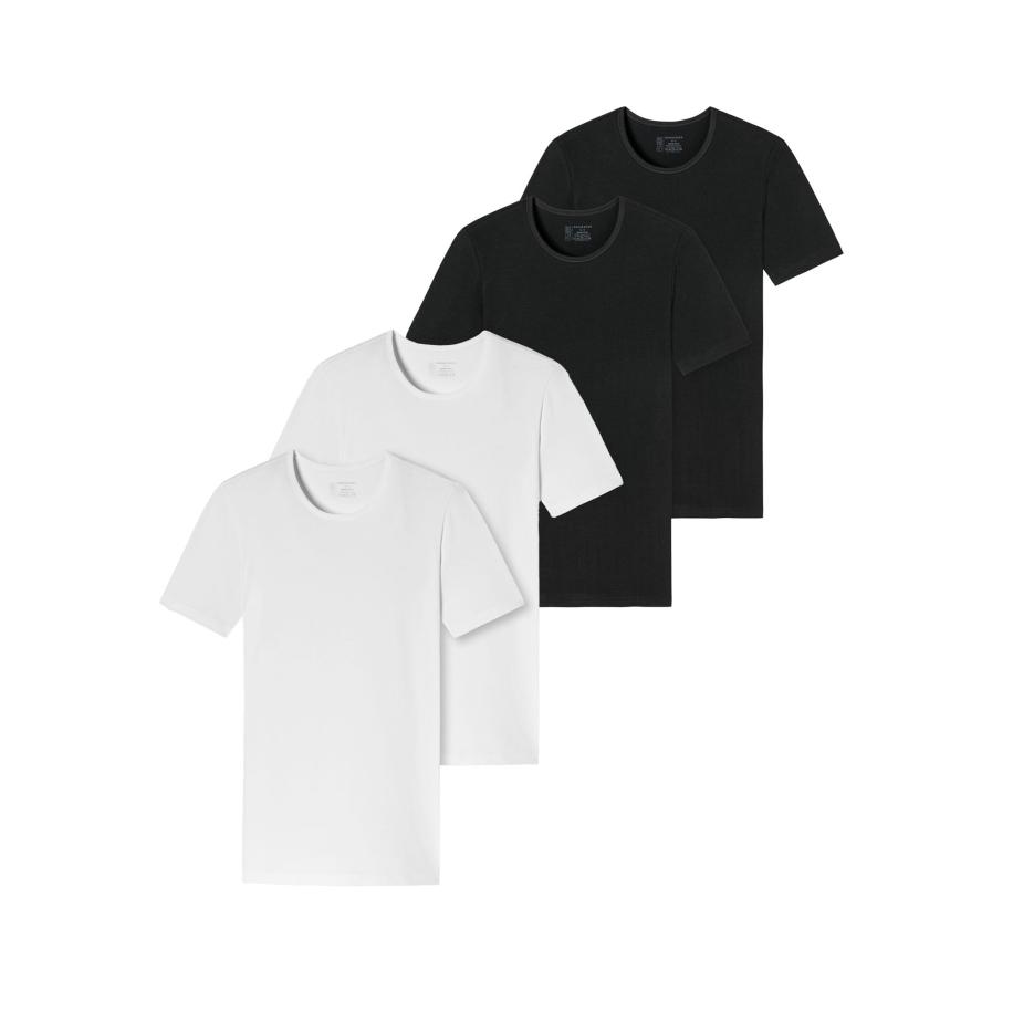 Schiesser SCHIESSER Shirt zwart / wit -