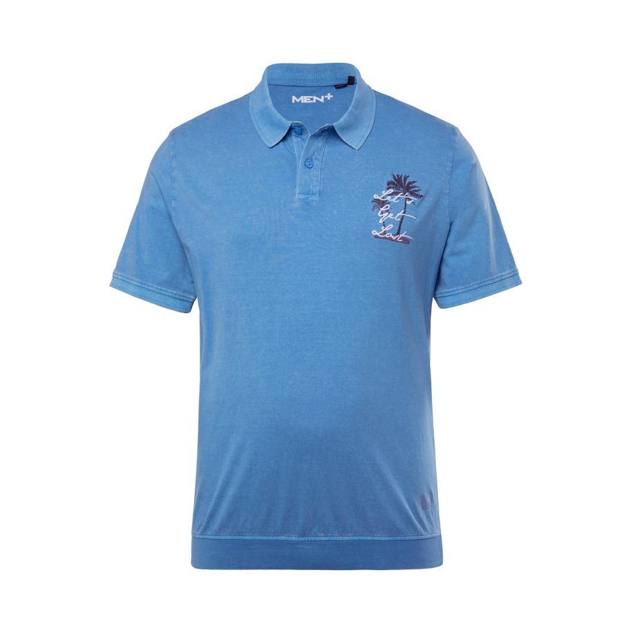 men plus Men Plus Shirt blauw denim -