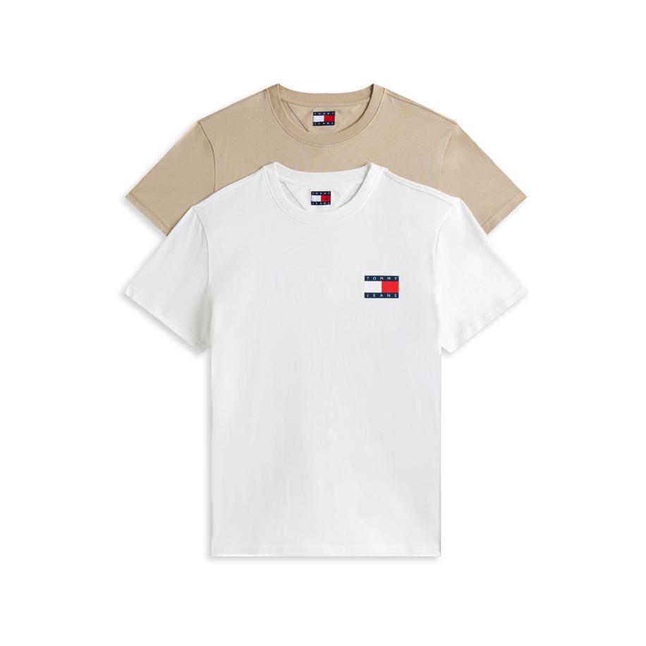 Tommy Jeans Tommy Jeans Shirt Ess donkerbeige / wit -