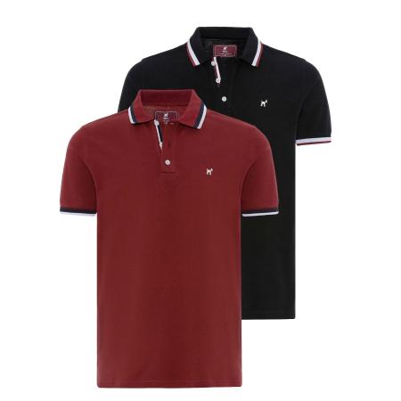 Williot Williot Shirt bordeaux / zwart / wit