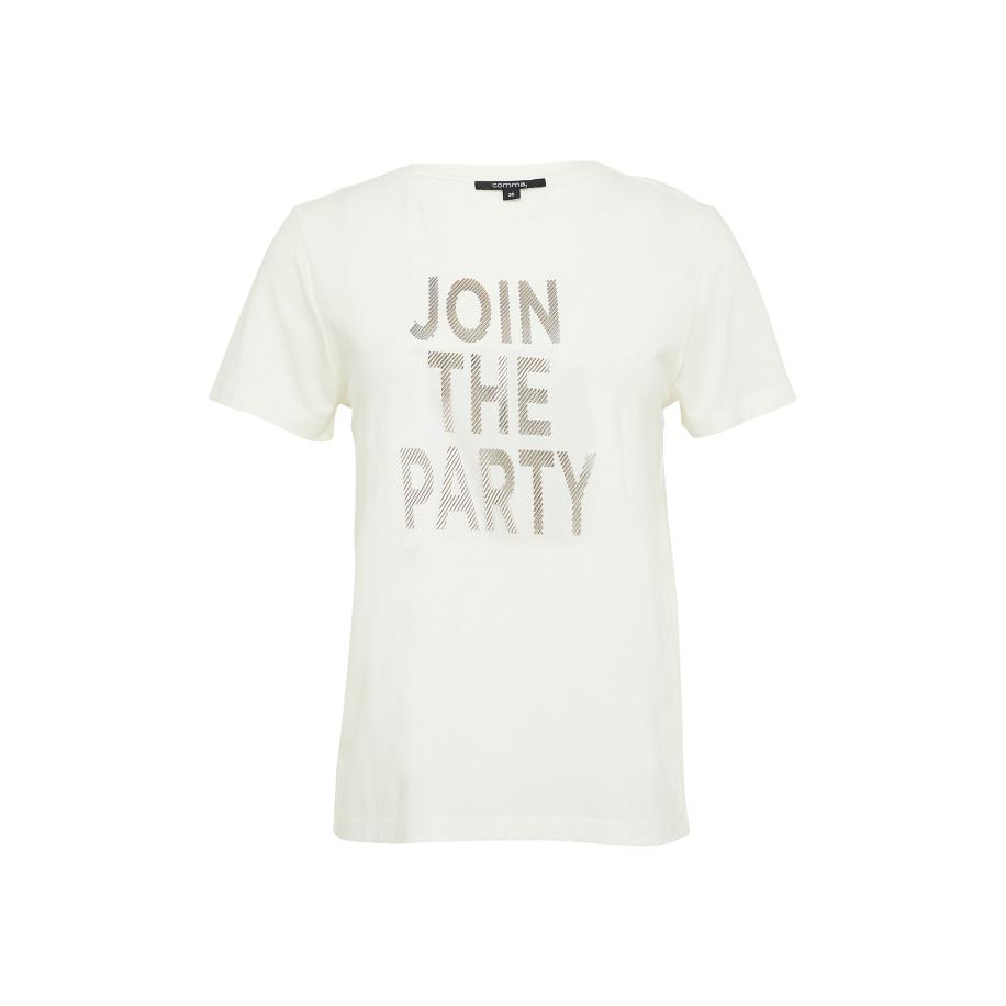 Comma COMMA Shirt goud / zilver / wit -
