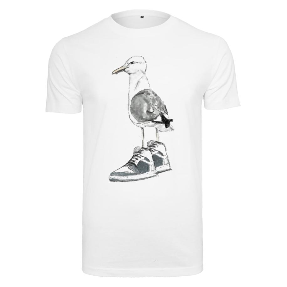 Mister Tee Shirt zwart / wit Wit
