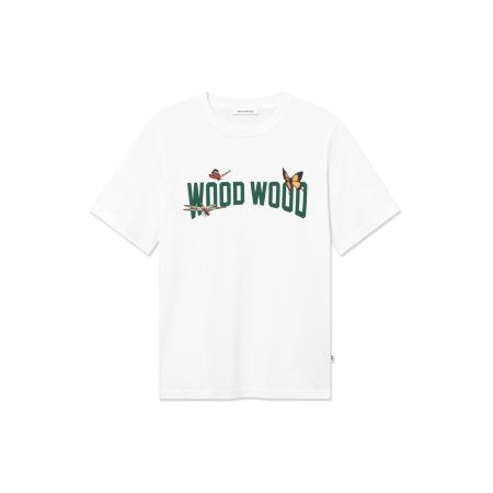 WOOD WOOD Shirt WWBobby riet / lichtoranje / zwart / wit