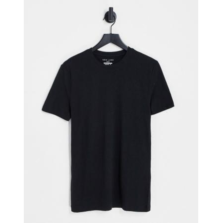 New Look - Muscle-fit T-shirt in zwart