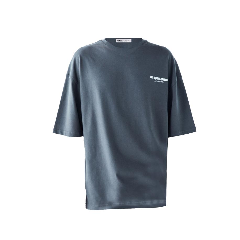 VAMOS CLO VAMOS CLO Shirt basaltgrijs / wit -