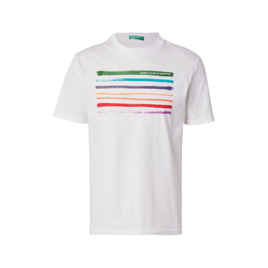 United Colors of Benetton UNITED COLORS OF BENETTON Shirt groen / lila / rood / wit -