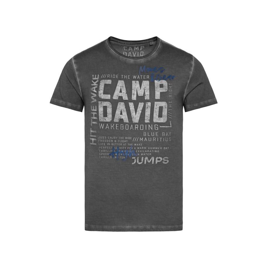 Camp David CAMP DAVID Shirt blauw / grijs / zwart -