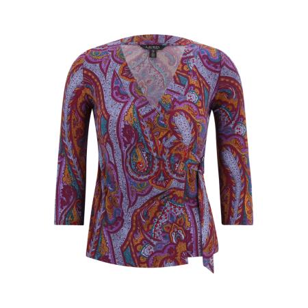 Lauren Ralph Lauren Lauren Ralph Lauren Petite Shirt CLASSIC hemelsblauw / donkerlila / oranje / magenta