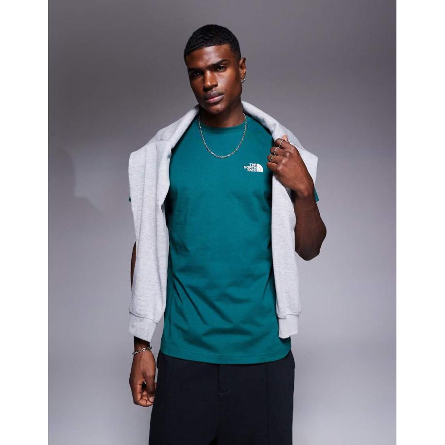 The North Face Simple Dome T-shirt met logo in donkergroen Groen