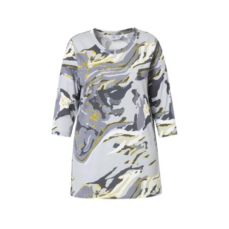Angel of Style Angel of Style Shirt donkergeel / grafiet / zilvergrijs / rookgrijs / lichtgrijs