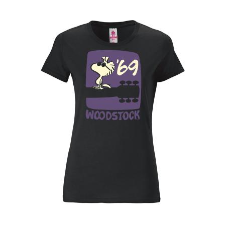 LOGOSHIRT Shirt Peanuts beige / lila / zwart