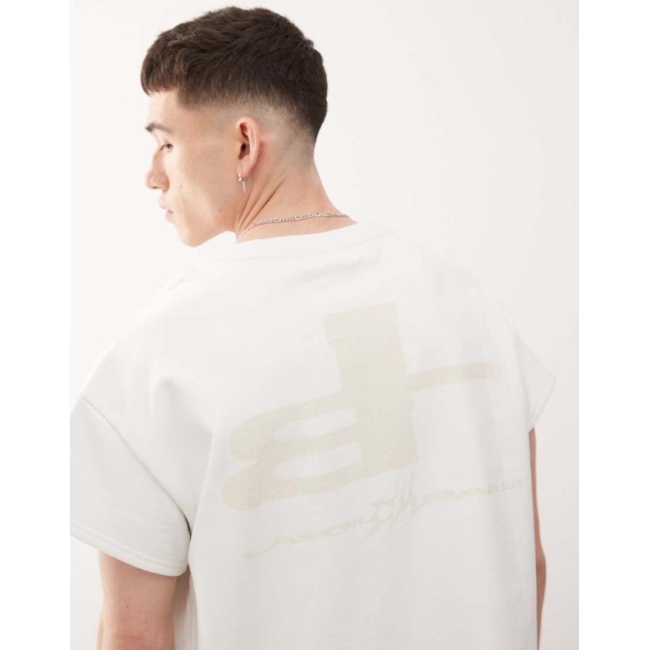 Cheap Monday x Landon Barker - Recht T-shirt met print in wit Wit