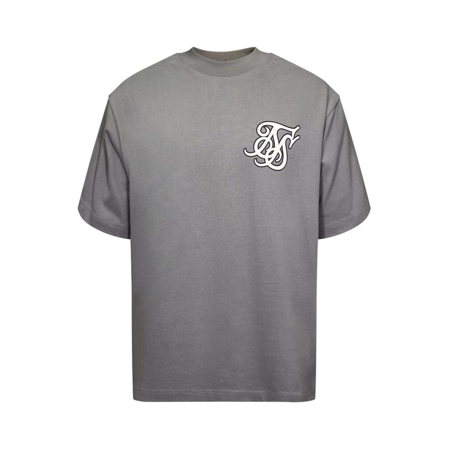 SikSilk SikSilk Shirt grijs / wit -
