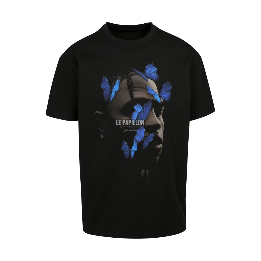 mister tee MT Upscale Shirt Le Pappilon hemelsblauw / grijs / zwart -