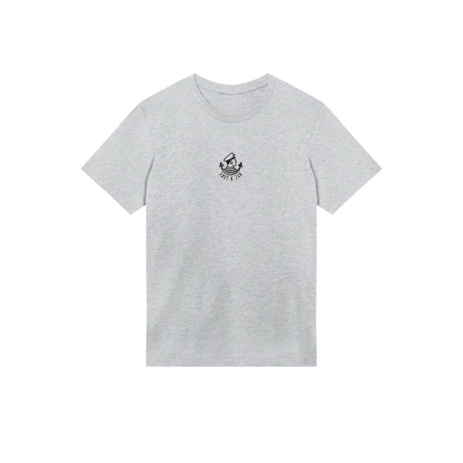 F4NT4STIC F4NT4STIC Shirt Knut und Jan Scribble grijs / zwart -